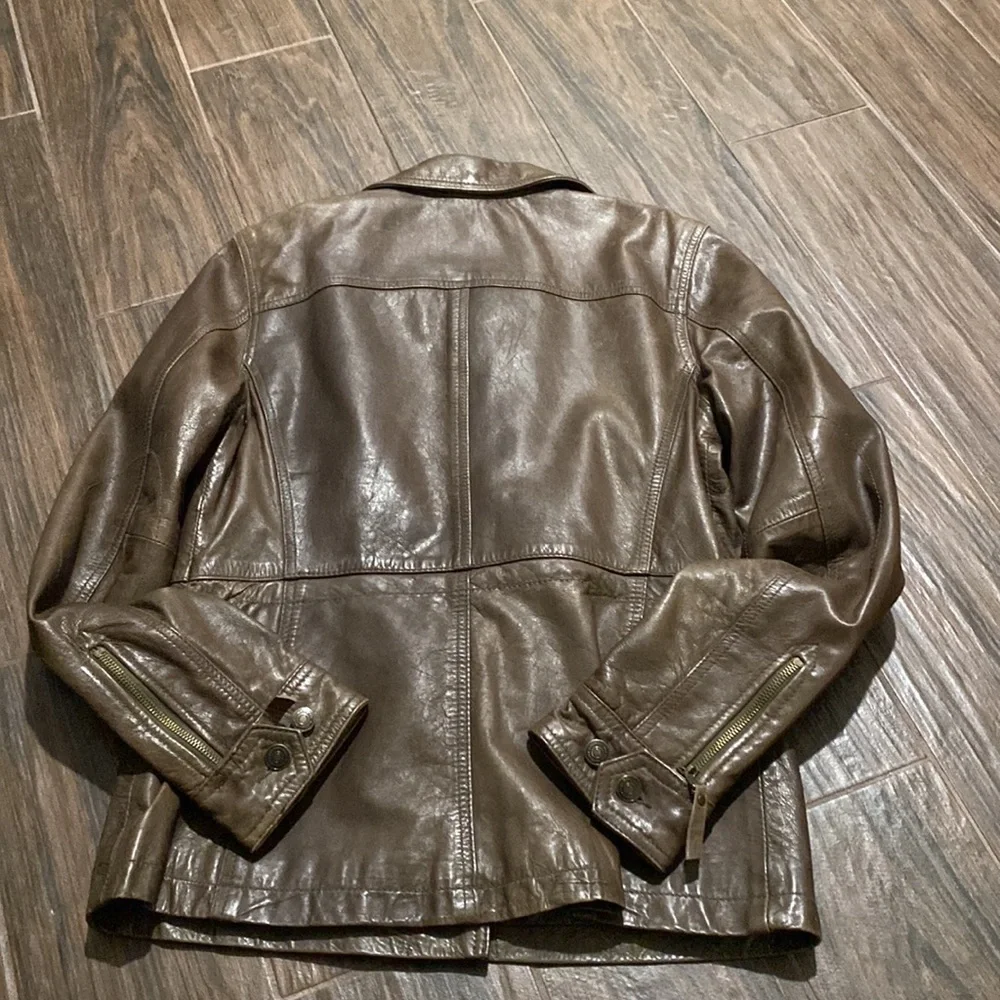 Marc New York by Andrew Marc leather green jacket